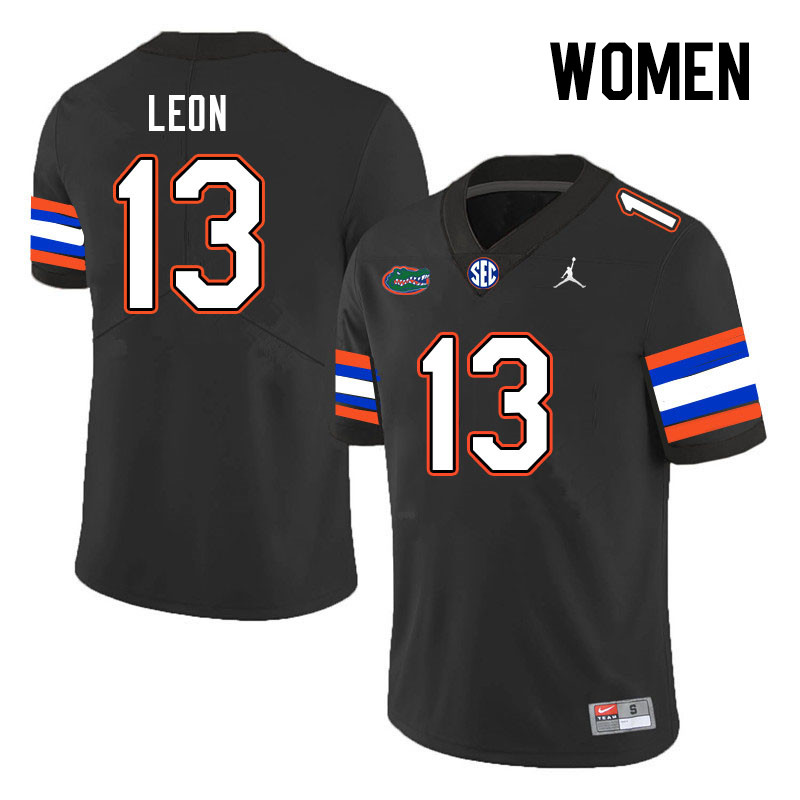 Women #13 Micah Leon Florida Gators College Football Jerseys Stitched-Black